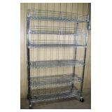 SS Wire Rack w/6-Shelves & Casters