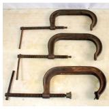 (3) Wilton/Williams C-Clamps, 8"
