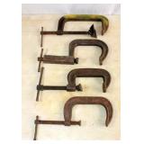 (4) C-Clamps, 5" - 6"