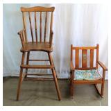 (2) Childs Wooden Chairs