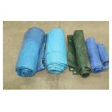 (4) Plastic Tarps