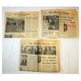 (3) Collectible "1963" Newspapers