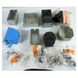 Box of Assorted Electrical Supplies