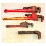(3) Pipe Wrenches & Extra Jaw