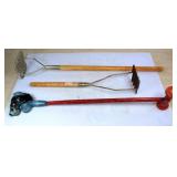 (2) Potato Mashers & Toy Horse
