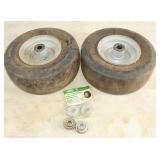 (2) HD Pneumatic Tires/Wheels