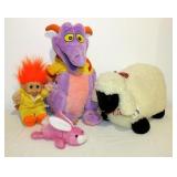 Figment The Dragon Puppet & (3) Plush Animals