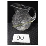 Fenton Clear Waterlily Pattern 36 oz Pitcher