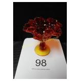 Fenton Amberina Pedestal Compote Candy Dish