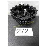 Fenton Black Hobnail Candle Holder / Dish