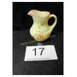 Fenton Rose Burmese Floral Pitcher