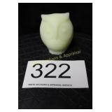 Fenton Custard U/V Owl Figurine