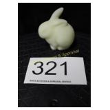 Fenton Custard U/V Rabbit Figurine