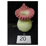 Fenton Burmese Jack in the Pulpit Vase