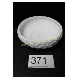 Fenton White Milk Glass Satin Waterlily Lily Bowl