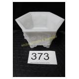 Fenton WMG Satin Hexagon Footed Flower Planter