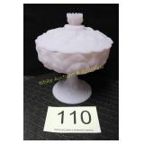Fenton Lavender Satin Waterlily Candy Bowl
