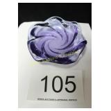 Fenton Heavy Glass Purple Swirl Candy/Jewelry Dish