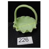 Fenton L/S  Satin Persian Medallion Ruffled Basket