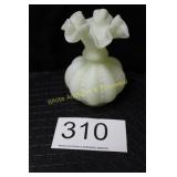 Fenton Custard U/V Beaded Melon Vase