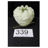 Fenton Custard U/V Waterlily Ruffled Edge Bowl