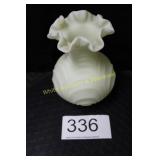 Fenton Custard U/V Drapery Pattern Vase