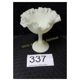 Fenton Custard U/V Persian Medallion Compote