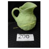 Fenton Lime Sherbert Satin Water Lily Pitcher