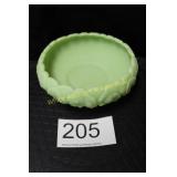 Fenton Lime Sherbert Satin Waterlily Bowl