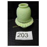 Fenton Lime Sherbert Satin Persian Fairy Lamp