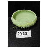 Fenton Lime Sherbert Satin Waterlily Bowl