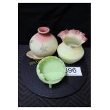 Group of (3) Pieces of Broken Fenton Glass