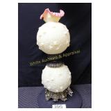 Fenton Burmese Cabbage Rose GWTW Lamp