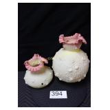 (2) Fenton Lamp Shape - Damaged