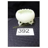 Fenton Custard U/V 3 Footed Bowl / Candy Dish