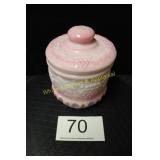 Fenton Rosalene Tobacco Jar - Grape Pattern