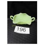 Fenton Lime Sherbert Satin Butterfly Bon Bon Dish