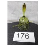 Fenton Colonial Green Hobnail Dinner Bell