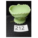 Fenton L/S Satin Hobstar Pinwheel Pedestal Compote
