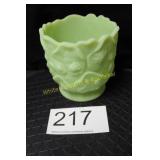 Fenton Lime Sherbert Satin Water Lily Vase/Planter