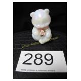 Fenton Opalescent Iridescent Pink Bear