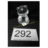 Fenton Clear Frosted Bear