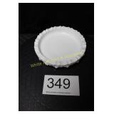 Fenton White Milk Glass Cabbage Rose Ashtray