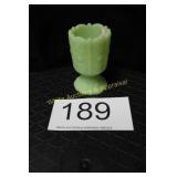 Fenton Lime Sherbert Satin Toothpick Holder