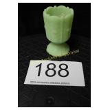 Fenton Lime Sherbert Satin Toothpick Holder