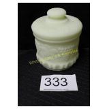 Fenton Custard U/V Grape Print Tobacco Jar