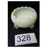 Fenton Custard U/V Footed Leaf & Orange Tree Bowl