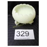 Fenton Custard U/V Footed Leaf & Orange Tree Bowl
