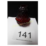 Fenton Ruby Red Hobnail Fairy Lamp