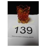 Fenton Amberina 3" Hobnail Toothpick Holder